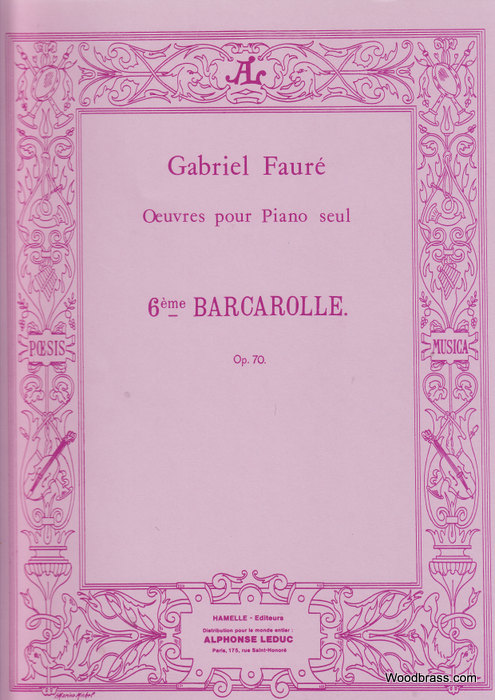 Barcarolle No.6, Op.70 - Faure